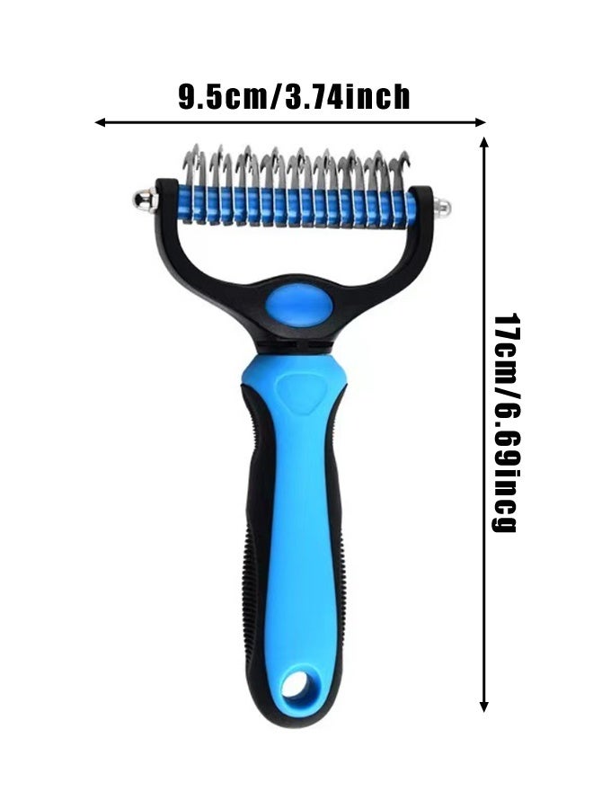 Pet Grooming Brush, for Dogs & Cats, Professional Deshedding Brush and Dematting Tool, Safe and Effective Removing Knots, Mats, Tangles,and Flying Hair - Image 2