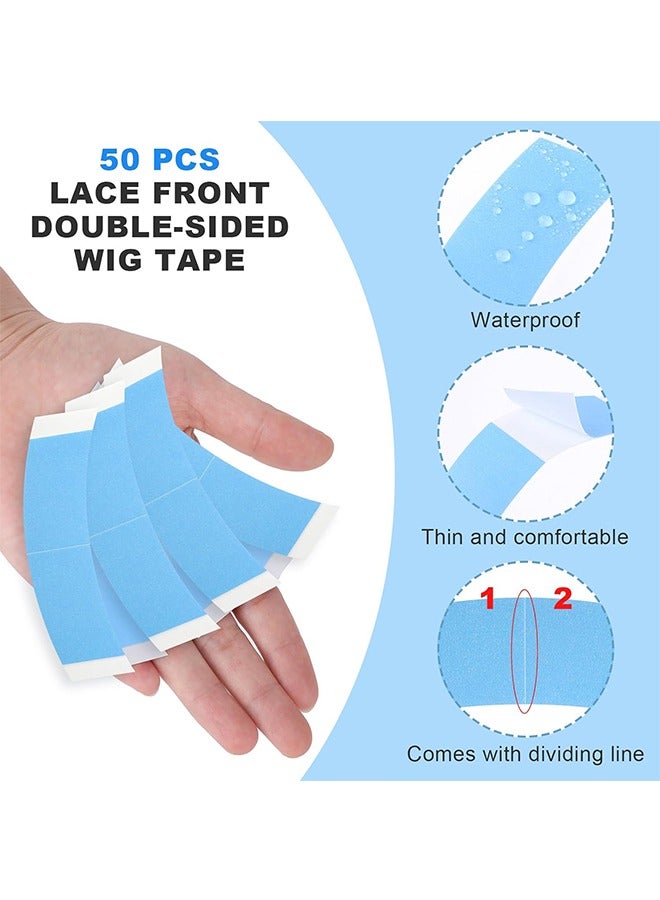 50Pcs Double Sided Wig Tape for Wigs, Waterproof Lace Wigs Adhesive Tape, Wig Tape for Lace Wigs Hairpiece Wig Tape, Hair Wig Tape for Wigs, Toupees Hairpiece and Hair Extension - Image 4