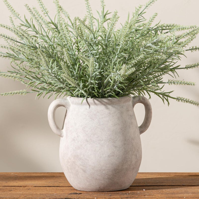 Vanselia Ceramic Flower Vase Home Decor - Table Flowers Vases Living Room Bedroom Plant Decoration Modern Farmhouse Vintage for Kitchen Shelf Office Coffee Dining Desk House Women Gift (Rustic, 7.1") - Image 1