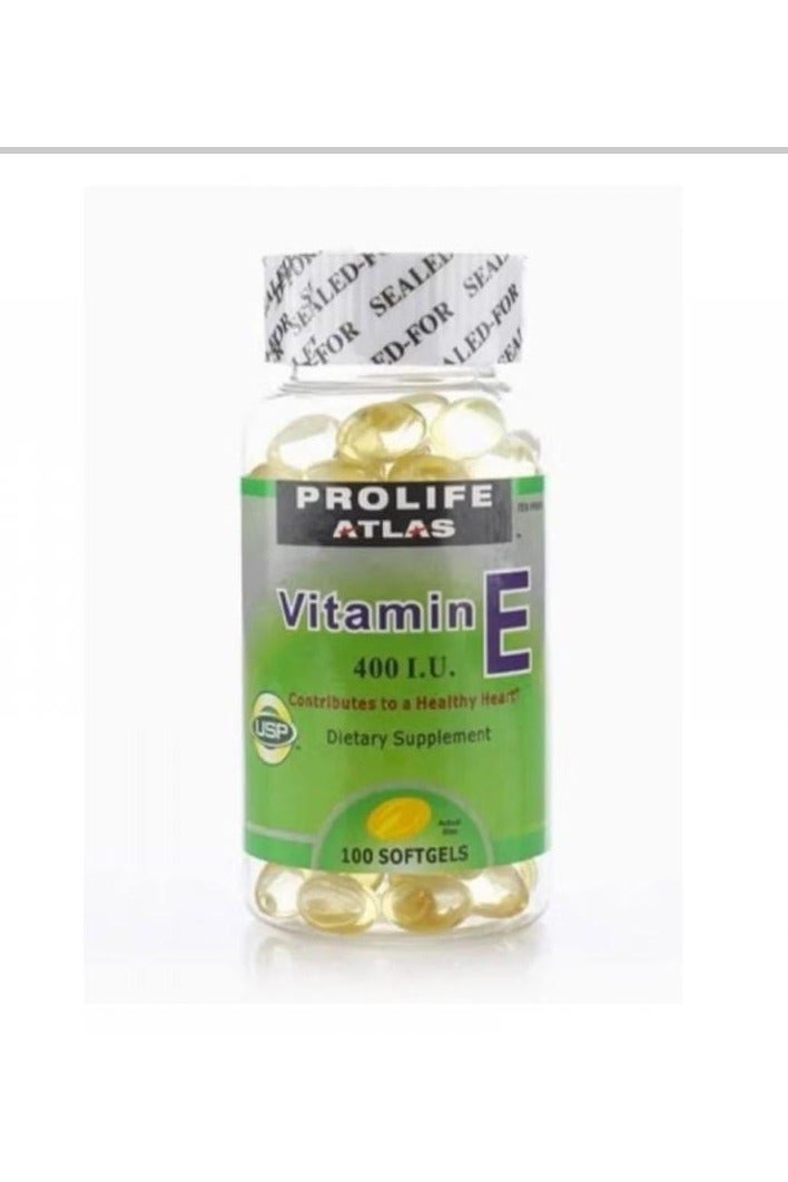 أطلس بروليف أطلس فيتامين هـ 400 وحدة دولية × 100 كبسولة هلامية