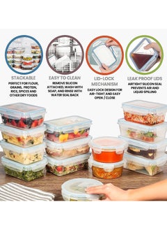 HOPHOP 54-Pack Airtight Food Storage Containers Set with Snap Lids  - Image 2