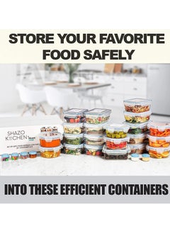 HOPHOP 54-Pack Airtight Food Storage Containers Set with Snap Lids  - Image 3