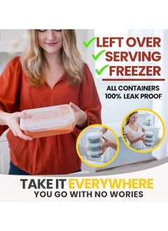 HOPHOP 54-Pack Airtight Food Storage Containers Set with Snap Lids  - Image 5
