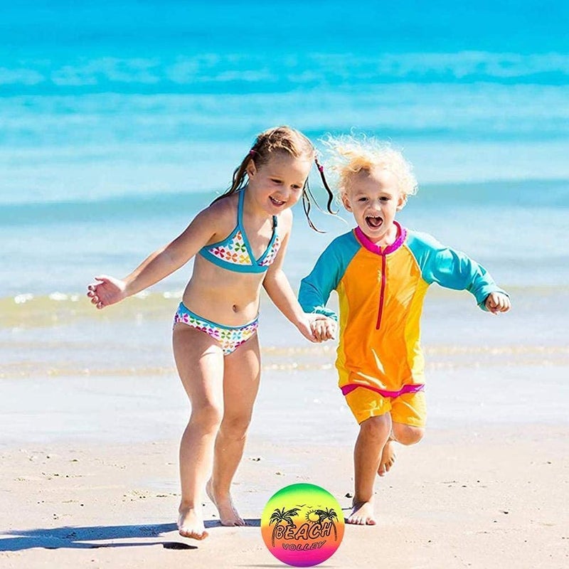 BE BENIGN Soft and Bounce Rubber Swimming/Soccer/Volleyball with Pin Ball Toy | Indoor & Outdoor | Best Gift Balls Toy for Kids Boys and Girls (Color and Design May Vary, Pack of 2) - Image 2