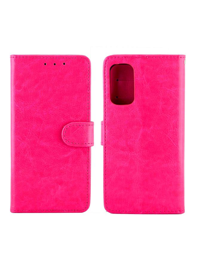 اس-توب جراب لهاتف OPPO Reno5 5G جراب واقٍ من الجلد بتصميم Crazy Horse مع حامل وفتحات للبطاقات ومحفظة وإطار للصور - Image 2