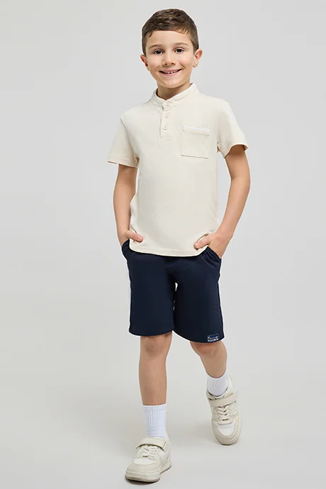 R&B Solid Shorts with Drawstring Waist