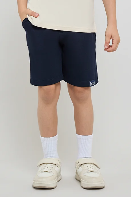 R&B Solid Shorts with Drawstring Waist