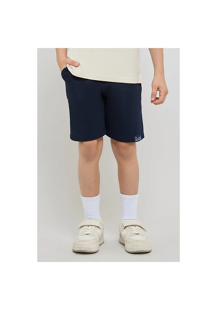 أر أند بي Solid Shorts with Drawstring Waist