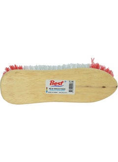 Best Carpet Brush Wooden Brush Nalin Brush Mixed Color 20 cm  - Image 1