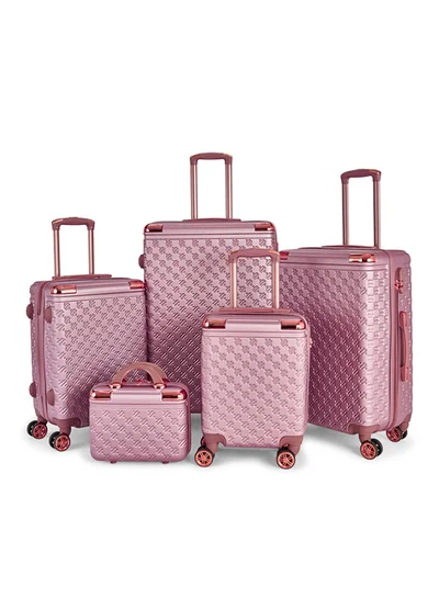 LIMRA Luggage set 5 pieces travel Bags with a distinctive design from limra rosegold