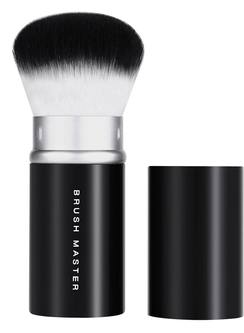 Brush Master Retractable Kabuki Makeup Brush for Blush, Bronzer, Foundation, Powder, Travel Face Cosmetic Brush - Image 1