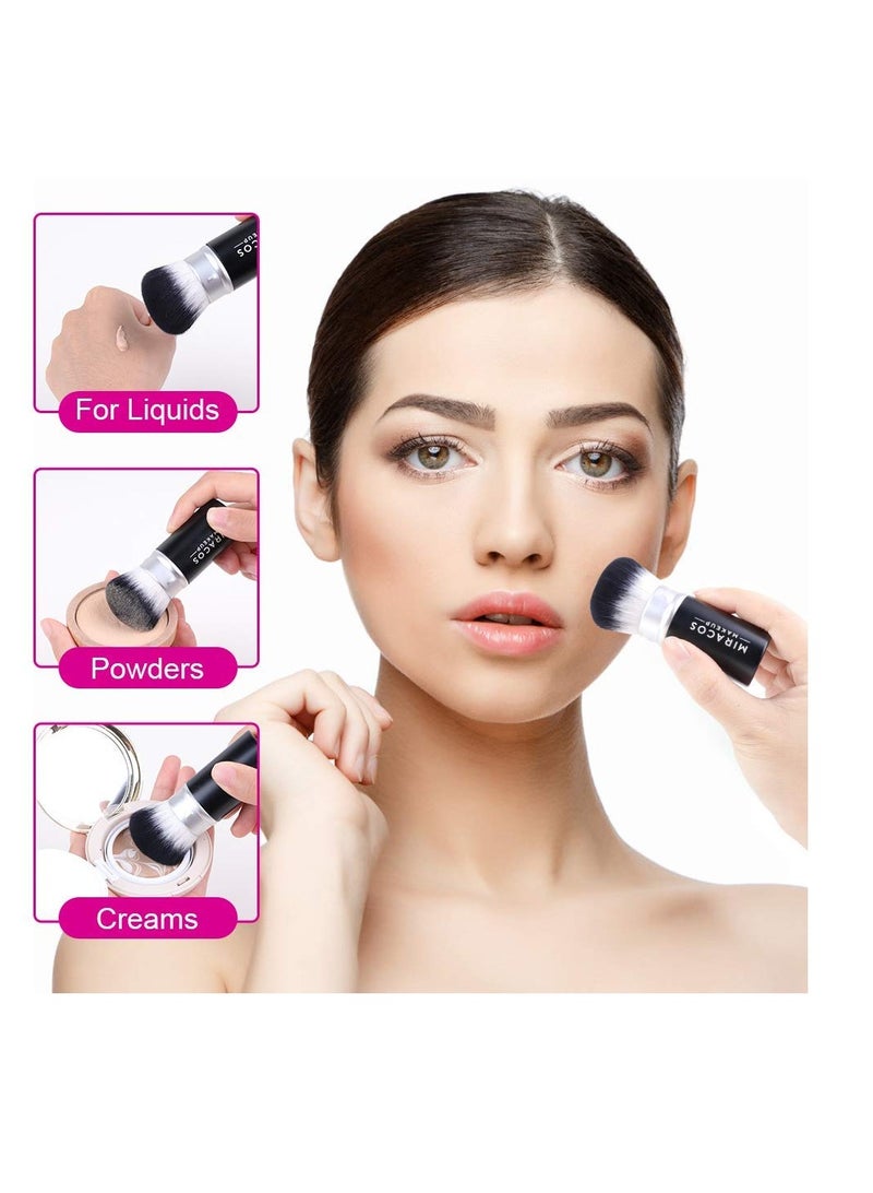 Brush Master Retractable Kabuki Makeup Brush for Blush, Bronzer, Foundation, Powder, Travel Face Cosmetic Brush - Image 5