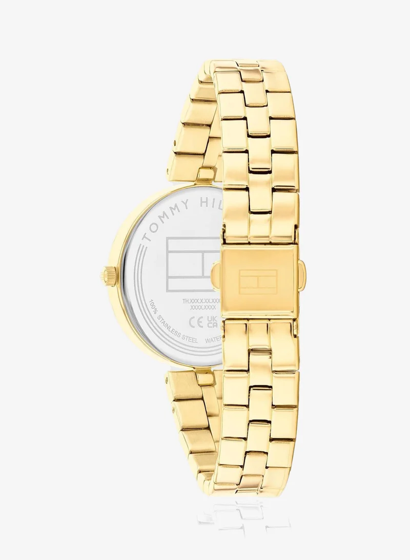 Tommy Hilfiger  Womens Analog Quartz Movement Watch With Ip Gold Stainless Steel Bracelet - 1782685 for Women | Best Price UAE