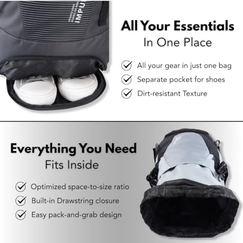 Impulse Urban Trek 75L Travel bag with Rain Cover|Water Resistant|Padded Adjustable Shoulder Straps & Waist Belt | Ideal for Hiking, Camping & Travel Rucksack Backpack- Silver |1 Year Warranty - Image 4