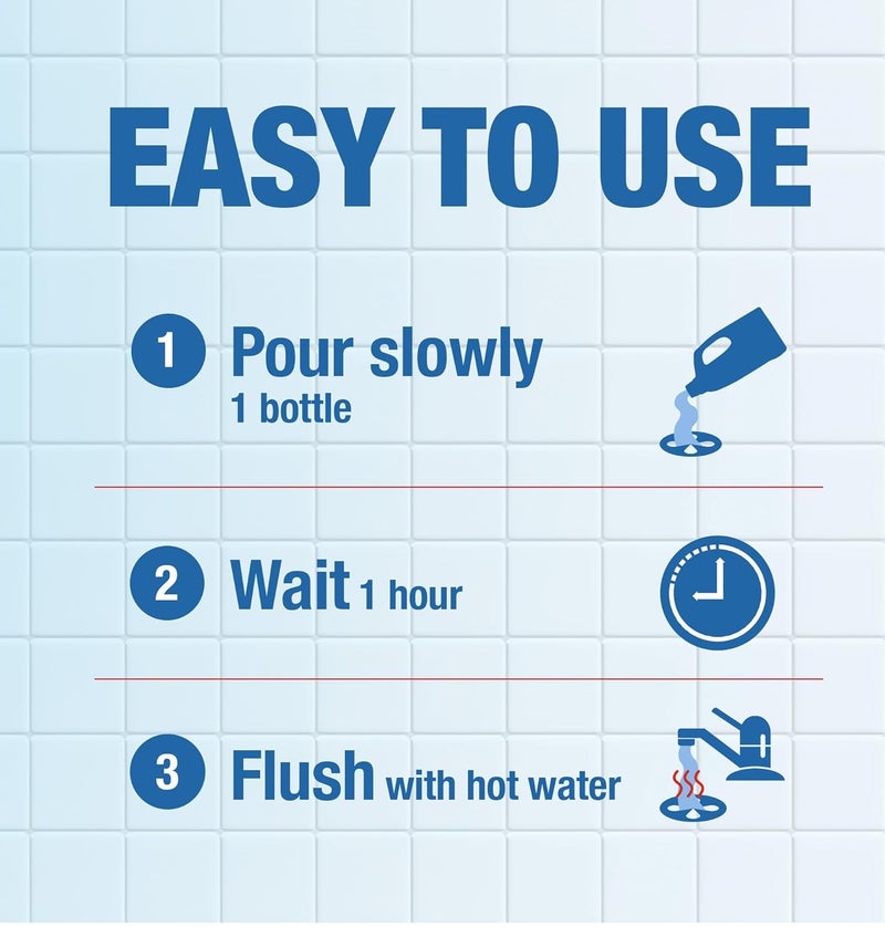 Drano Dual-Force Foamer Drain Cleaner 17oz – Powerful Foaming Clog Remover for Bathroom & Kitchen Pipes, Deep Cleaning Formula Removes Hair, Soap Scum & Blockages Fast - Image 4