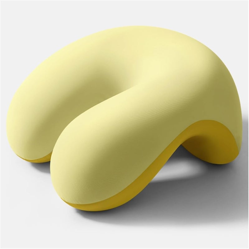 NALACAL Nap Desk Sleeping Pillow for Adults - U-Shaped Memory Foam Neck Relaxer with Arm Rest (Yellow) - Image 1