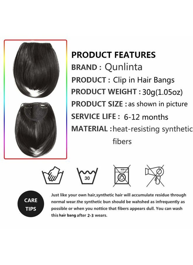 Qunlinta Clip in Bangs Hair Extensions One Piece in Fringe Bangs Hairpiece Synthetic Hair Accessories For Women  - Image 5