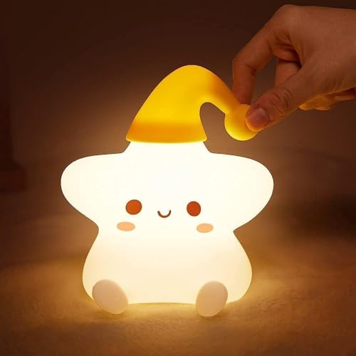 HashWOW® Star Lamp, Star Gifts, Star Touch Silicone Lamp, Birthday Gift for Girls and Boys, Baby Room Decor, Kids Night Light, Silicone lamp, Rechargeable - Image 1