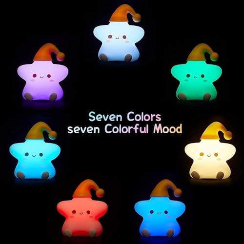 HashWOW® Star Lamp, Star Gifts, Star Touch Silicone Lamp, Birthday Gift for Girls and Boys, Baby Room Decor, Kids Night Light, Silicone lamp, Rechargeable - Image 3