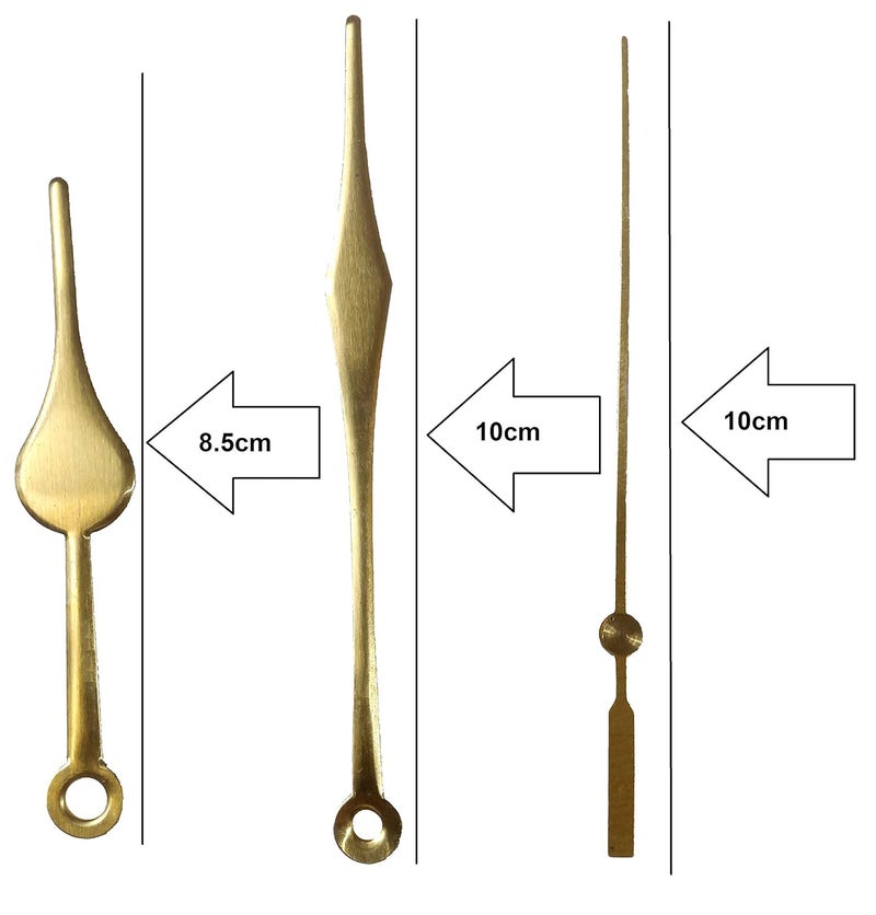 IndiA Craft Jaipur Ajanta Mfg. Quartz Plastic Ticking Movement Machine for Wall Clock (Needle Color - Gold) - Image 3