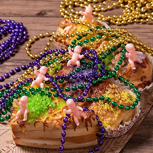 JUXINGDAZYF 30Pcs King Cake Babies 12inch Mini Plastic BabiesSuitable for Baby Shower Ice Cube Games Mardi Gras Party Decorations White - Image 5