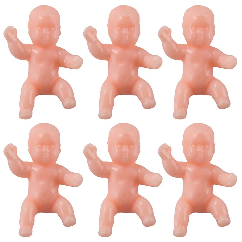 JUXINGDAZYF 30Pcs King Cake Babies 12inch Mini Plastic BabiesSuitable for Baby Shower Ice Cube Games Mardi Gras Party Decorations White - Image 3