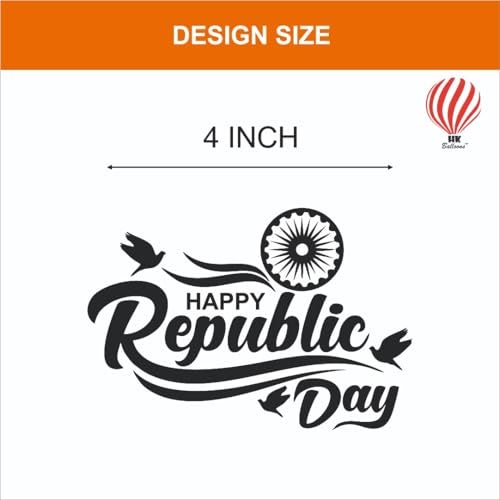 HK balloons 45Pcs Orange White Green Happy Republic Day Decoration Items For "Happy Republic Day" Special Printed Balloons/Tri Color Printed Balloon /26 January Decoration Items Rubber - Image 5