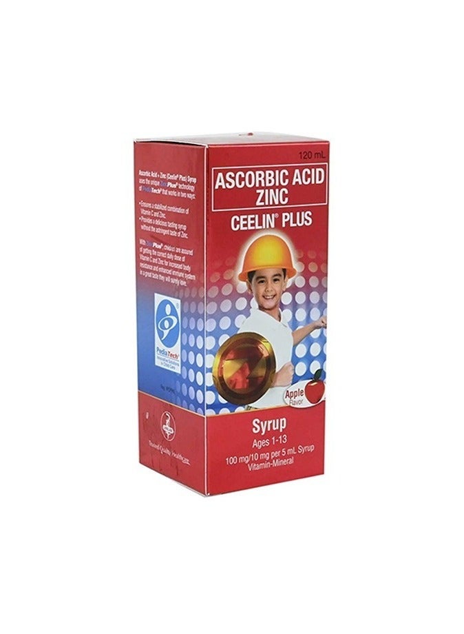 Ceelin شراب أسكوربيك أسيد وزنك بلس 120 مل - Image 1