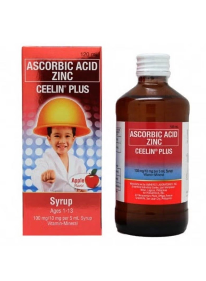 Ceelin شراب أسكوربيك أسيد وزنك بلس 120 مل - Image 2