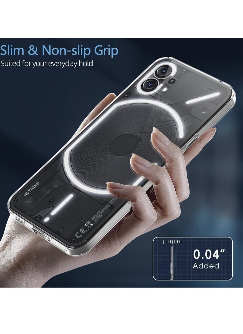 Raxoom Compatible Nothing Phone 1 Case Clear Slim Fit Ultra-Anti-Slip Grip Phone Cases Lightweight Anti-Scratch Back Cover Grip - Image 2