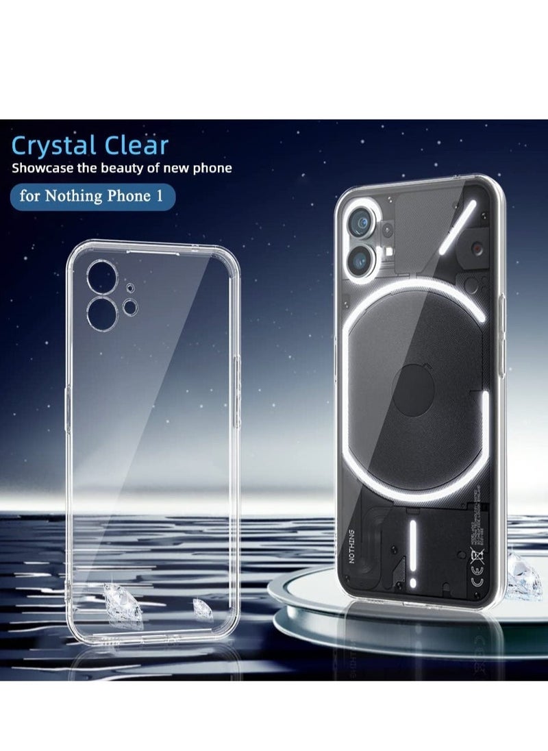 Raxoom Compatible Nothing Phone 1 Case Clear Slim Fit Ultra-Anti-Slip Grip Phone Cases Lightweight Anti-Scratch Back Cover Grip - Image 1