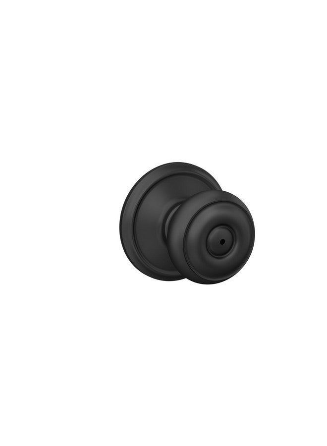 شليدح مقبض باب جورجي من Schlage F40 GEO 622، قفل خصوصية للسرير والحمام، أسود غير لامع - Image 2