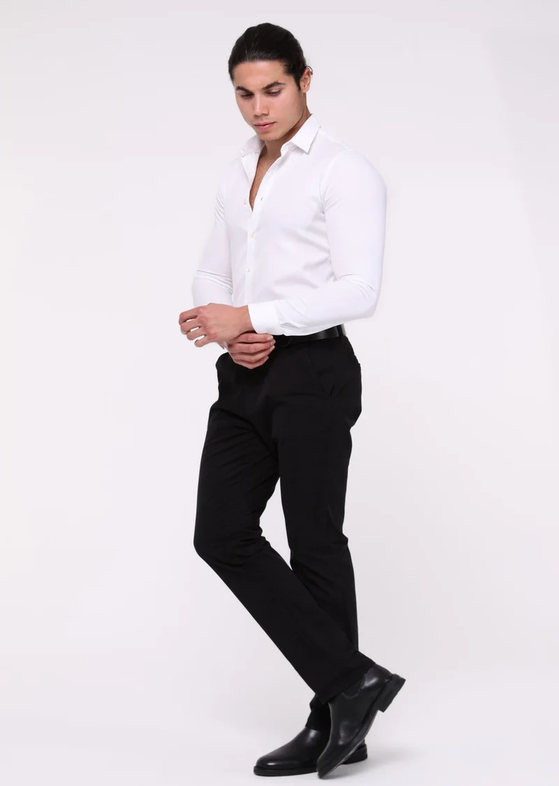 Cedy Denim Men's Yüksel Waist Loose Cut Piping Trousers Martin Jeans Regular Fit Jean - C336