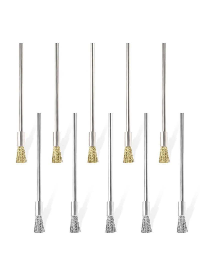 Y&D Wire Brush Extended Steel Cleaning End Brushes Pen Metal, Small Shape Stainless Rust Paint Removal Bits Polishing Rotary Tools Accessories 20pcs  - Image 1