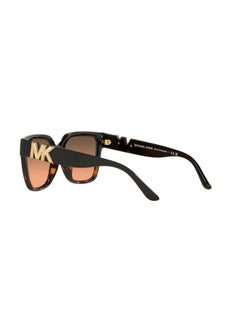 Michael Kors Women's MK2170U Karlie Universal Fit Square Sunglasses, Black/Dark Tortoise/Grey Orange Gradient, 54 mm  - Image 5