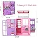 Bettina Doll House for 115inch Dolls 2Story Foldable Dollhouse with 37 pcs Furnitures Accessories Playhouse with Pet House Gifts for Girls Kids Toddlers - Image 4