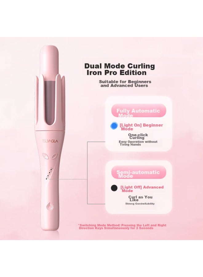 TSUYAGLA Cuiya Fourth Generation Automatic Curling Iron, 32mm Negative Ion Curling Tool, Manual/automatic Dual Mode, Diy Styling Big Waves, 310 Pink, Qixi Valentine's Day Gift - Image 3