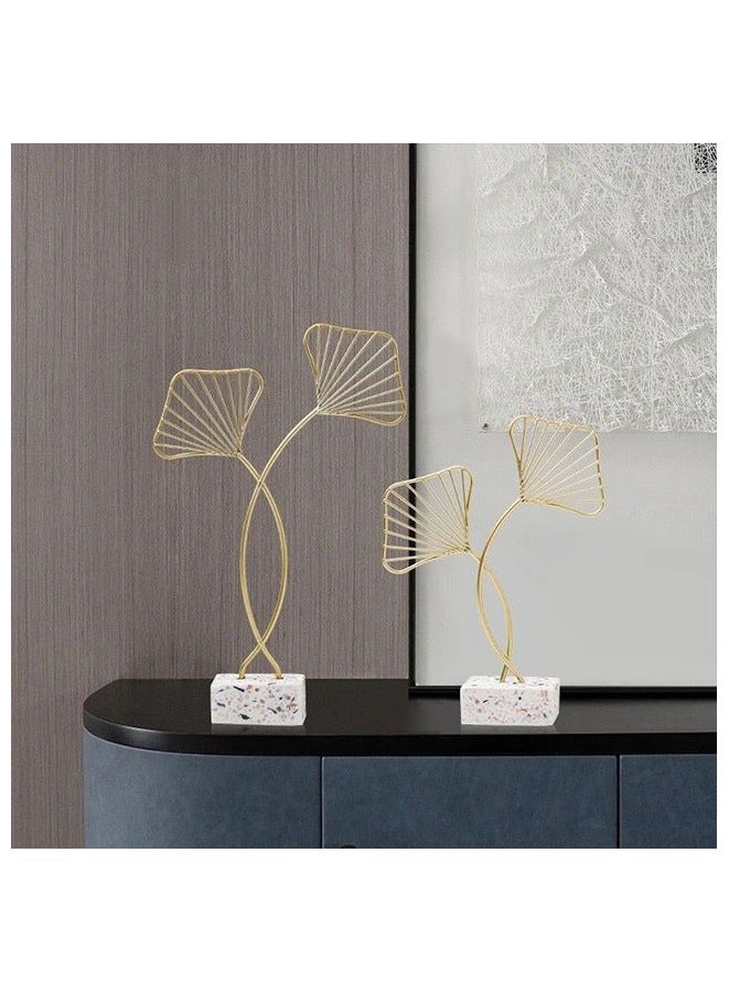Set Of 2 Sizes Lotus Wire Abstract  - Image 1