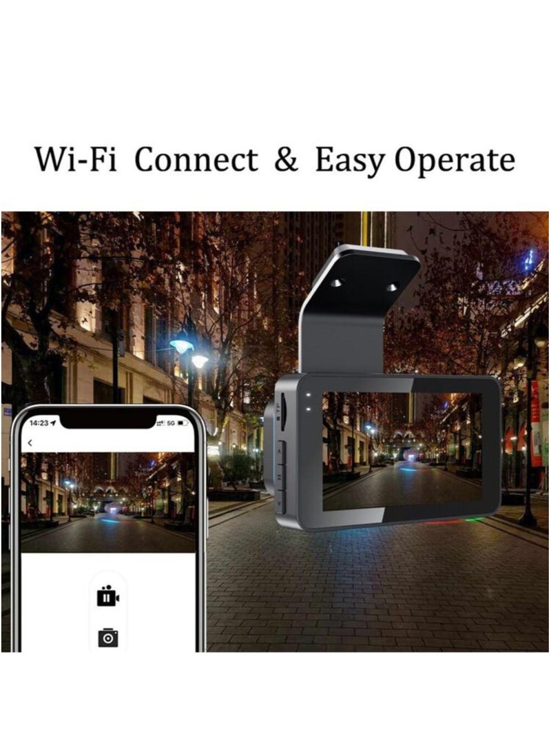 داش كام  أمامية وخلفية داش كام كاميرا للسياره كاميرا داش كام للرؤية الليلية للسيارات 1296P - Image 4