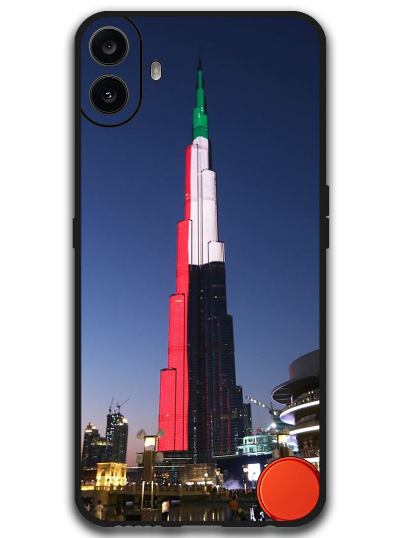 Theodor Protective Case Anti Scratch Shock Proof Bumper Cover For Nothing CMF Phone 1 UAE Flag on Burj Khalifa - Image 1