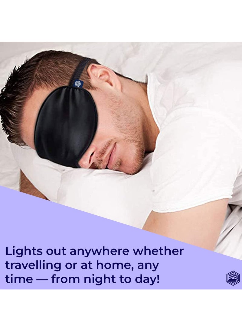 BOLDFIT Premium Silk Blind Fold Eye Mask For Smooth and Comfortable Sleep With Adjustable Strap  - Image 2