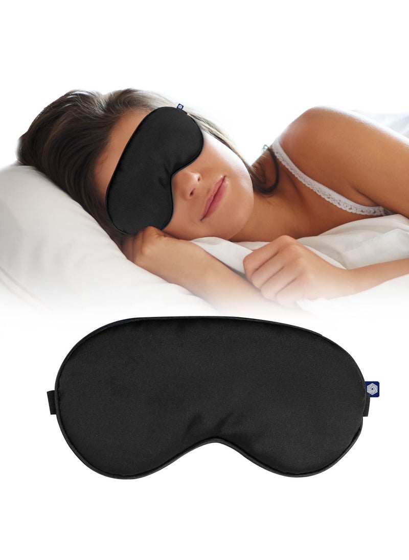 BOLDFIT Premium Silk Blind Fold Eye Mask For Smooth and Comfortable Sleep With Adjustable Strap  - Image 1