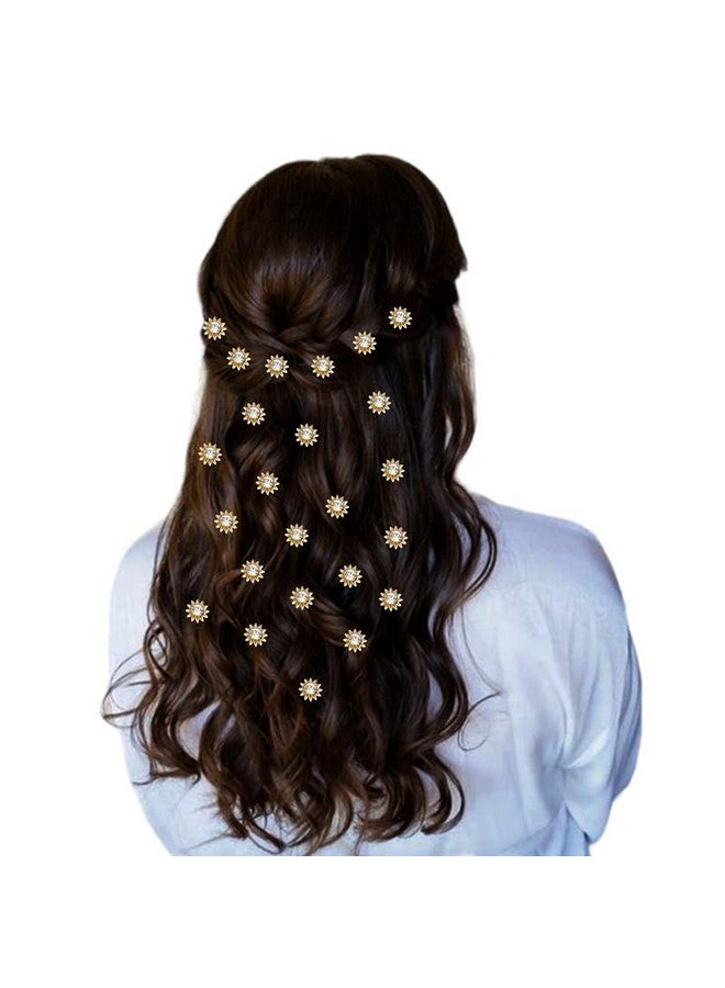 توهج الشعر دبابيس شعر من هير فلاير، حجر أنيق بدون مجهود، مثالي لتصفيف الشعر بنفسك بسهولة وتعزيز تصفيفة شعرك دون عناء، جودا بين، ذهبي_2271 - Image 1