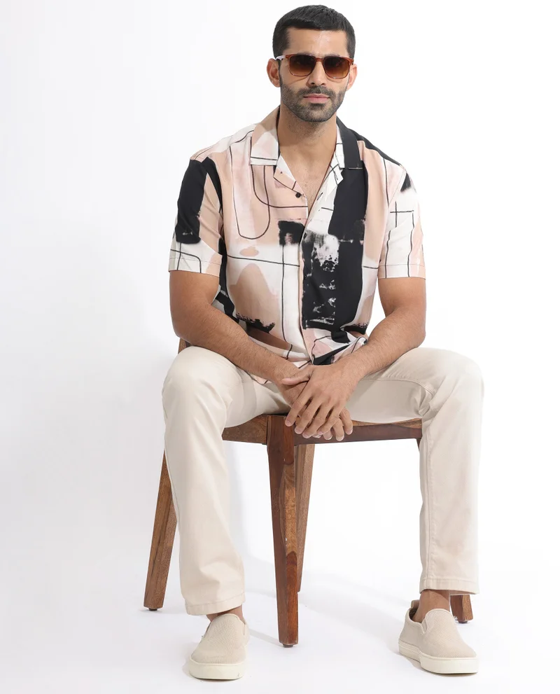 Rare Rabbit Men's Abstract Print Shirt