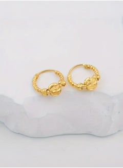 GOLDMAX Elegant 21k Gold Plated Small Earrings For Women  - Image 5
