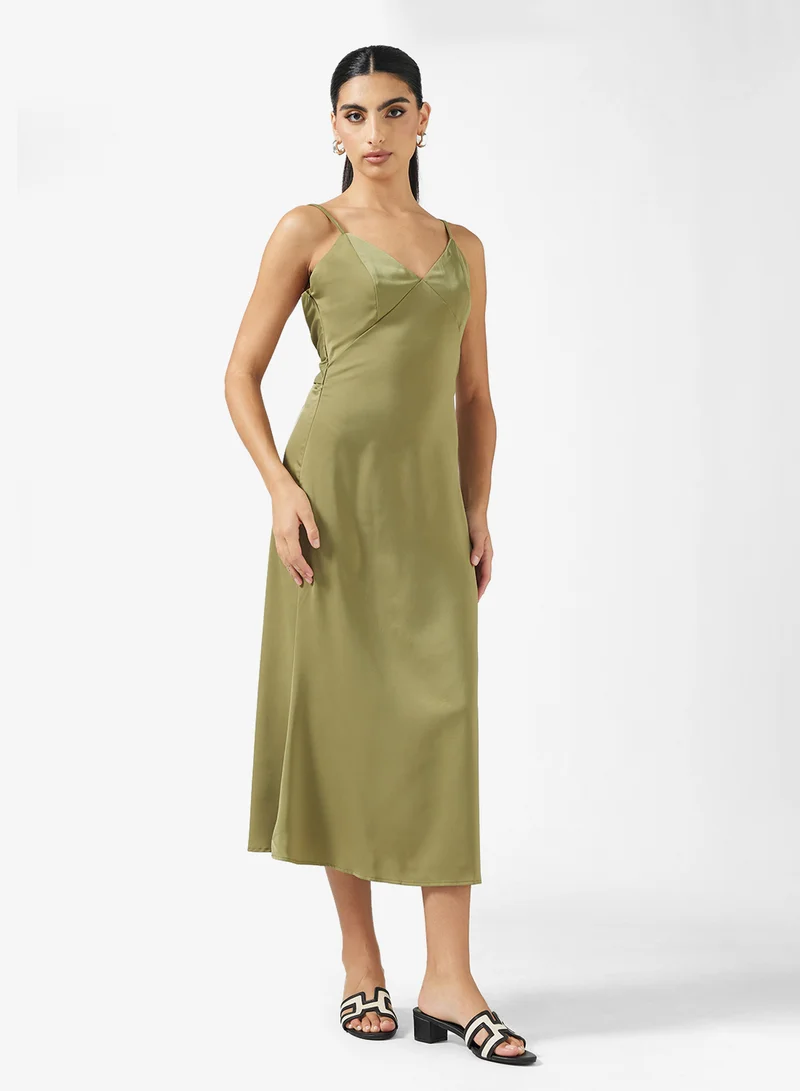 Ella  Slip Dress With Back Tie Detail for Women | Best Price UAE