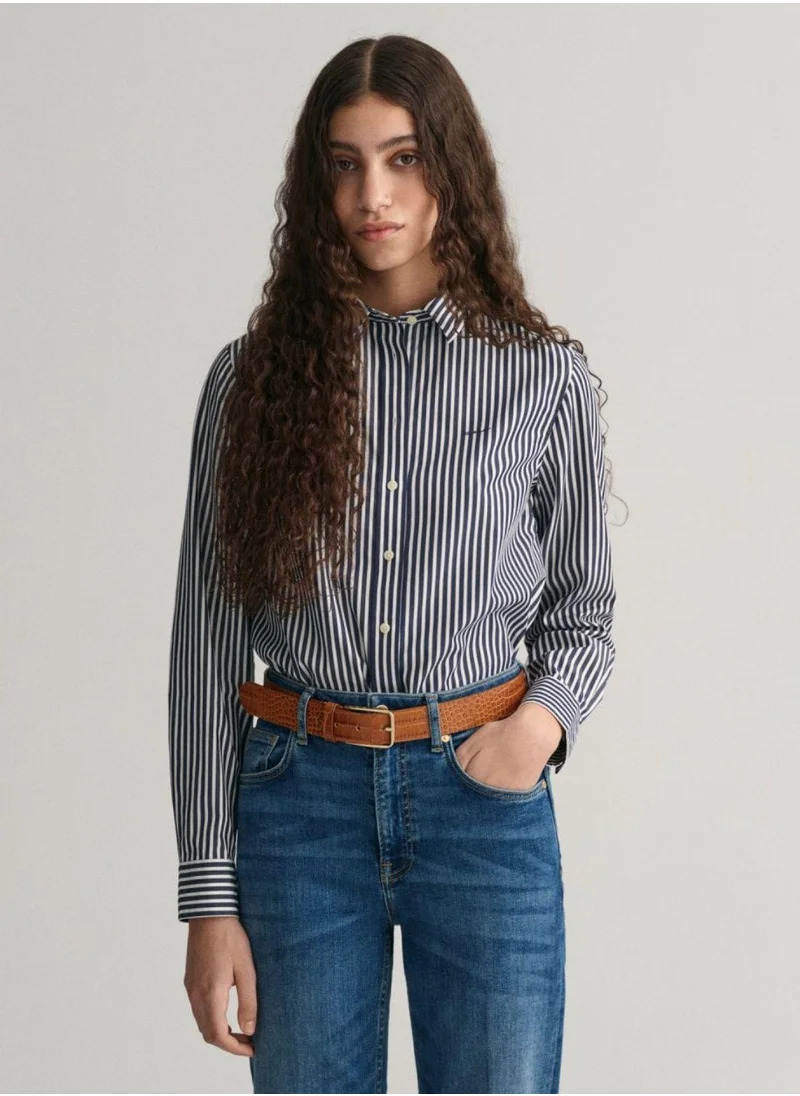 GANT Gant Regular Fit Striped Poplin Shirt