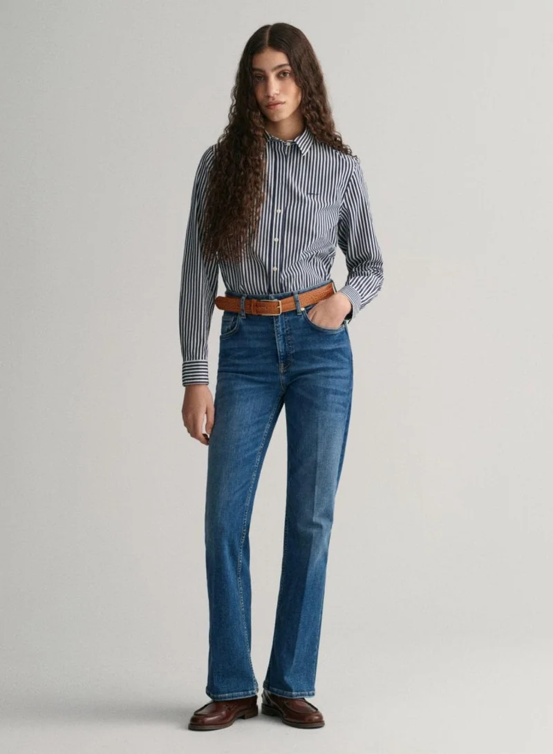 GANT Gant Regular Fit Striped Poplin Shirt