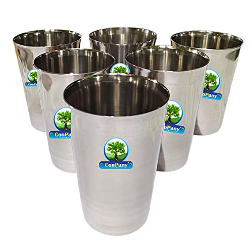 CooPany Stainless Steel WaterJuice Drinking Glass 6 Piecess 450 ml 045 Liter - Image 2