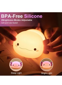 Cute Axolotl Night Light for Kids Bedroom, Animal Silicone Nursery Night Lamp Touch Control Nightlights USB Rechargeable Bedside Lamp for Baby Children Toddlers Girls Gift (Pink Axolotl) - pzsku/Z0B83255F6A1812162648Z/45/_/1740970489/bde130a7-a0d7-43e1-9086-5ad922f60f92